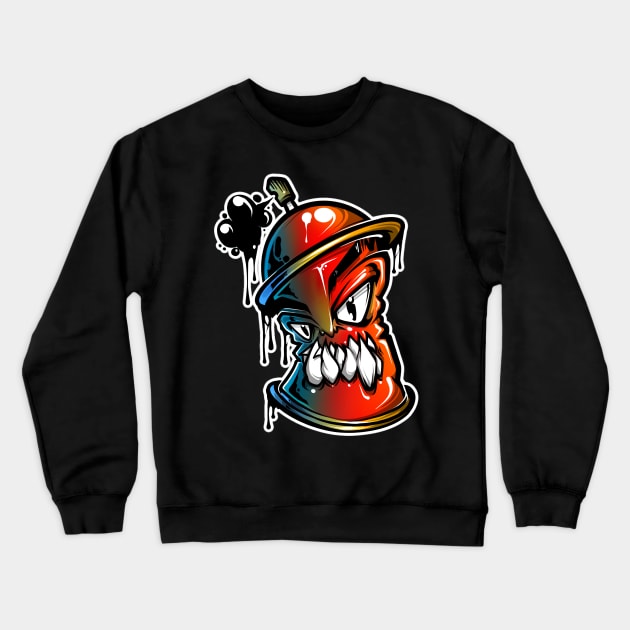 Spray Can Graffiti Crewneck Sweatshirt by Graffitidesigner